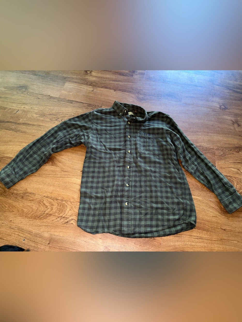 Hobbs Creek Green Plaid Flannel Men Medium Button Up Shirt